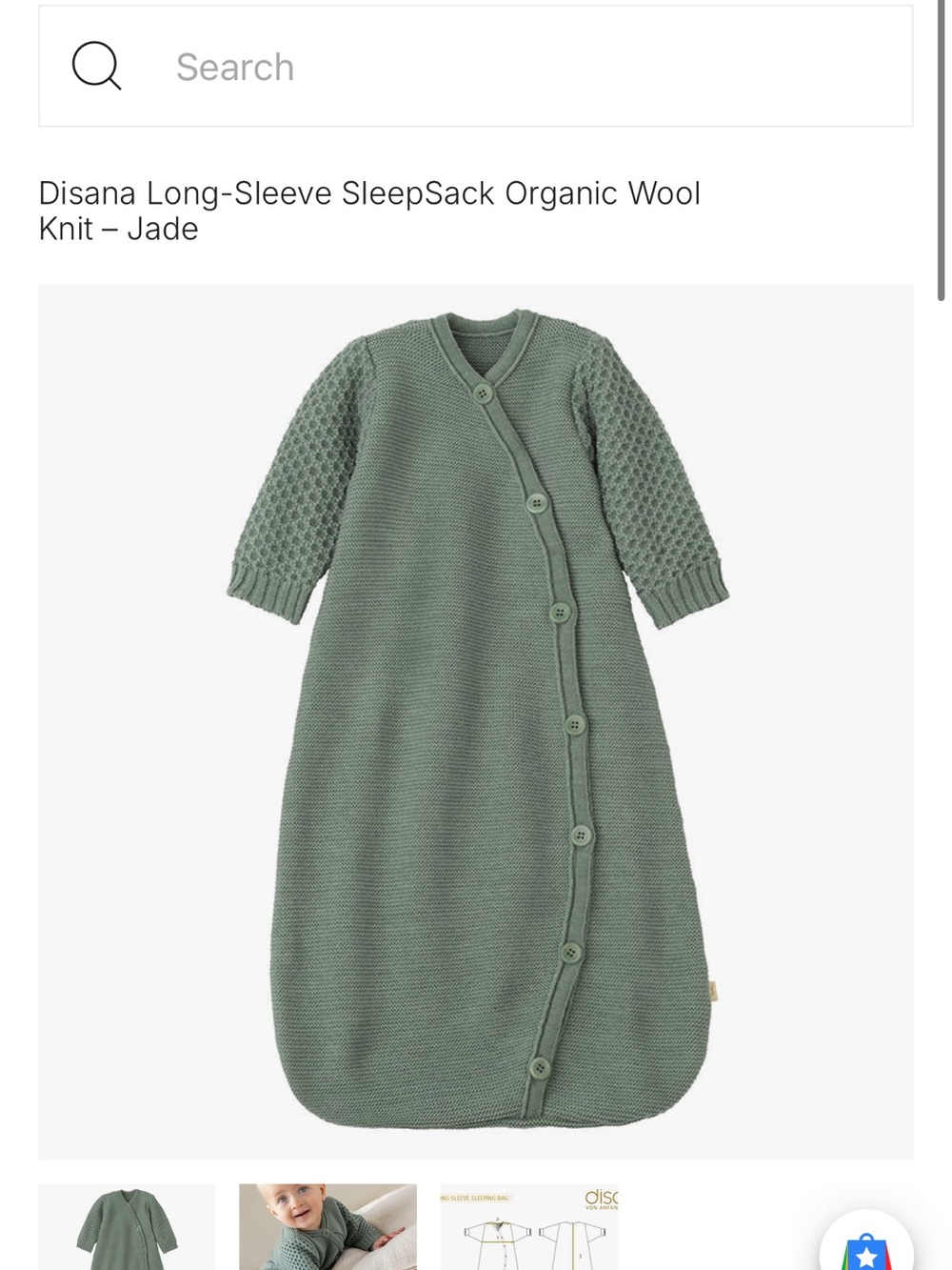 Disana Long-Sleeve Organic Wool SleepSack for Kids